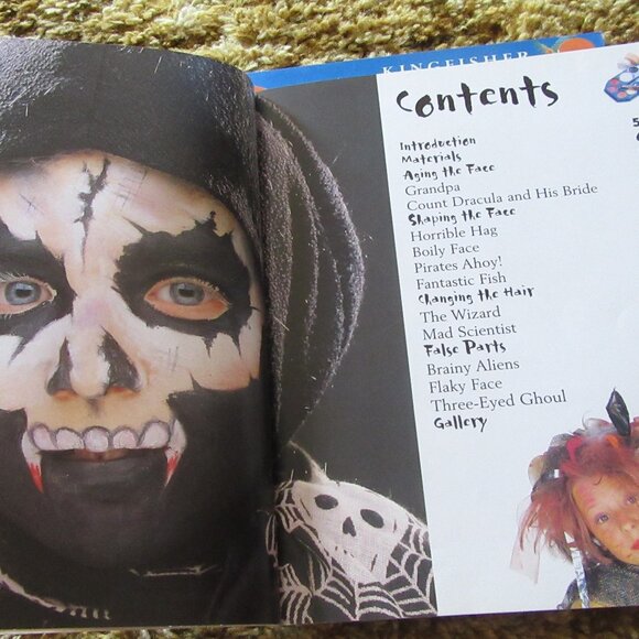 Soft-cover Kingfisher Halloween FX FACES make-up costuming book - Picture 7 of 15